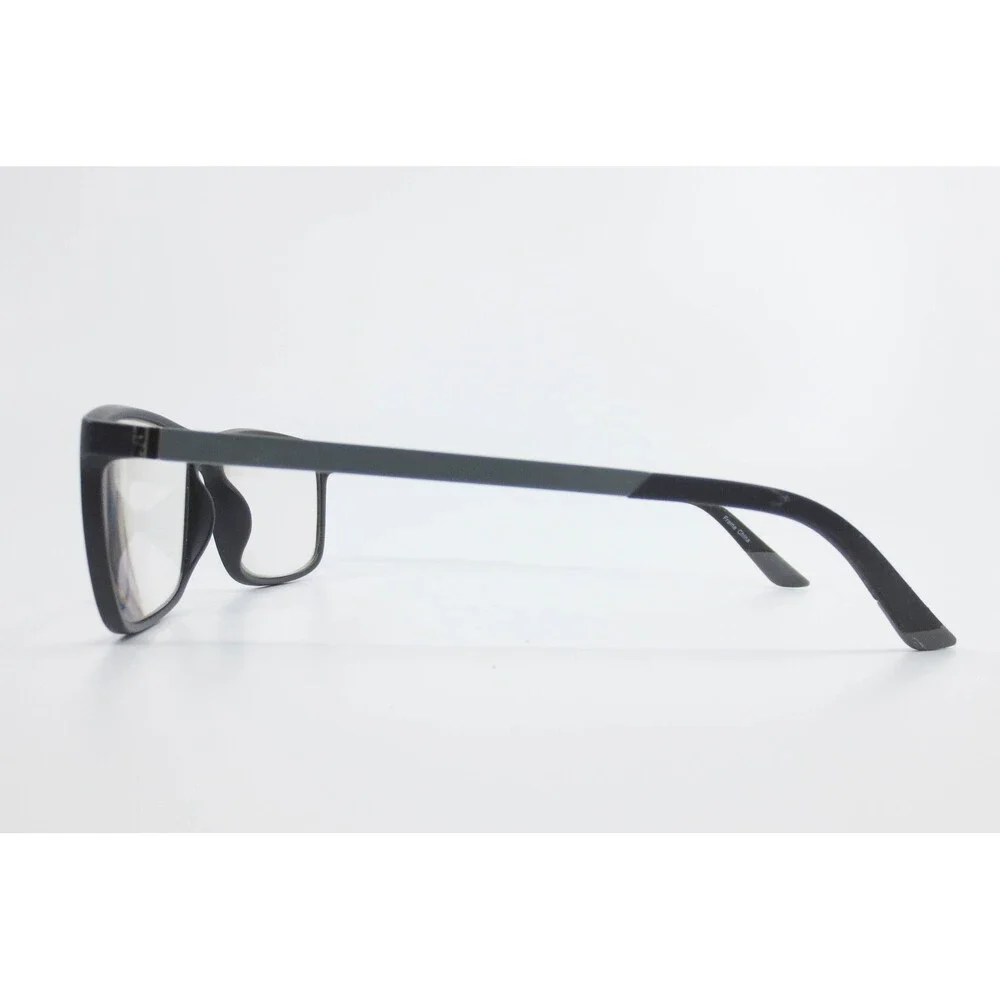 Ultem A7017 Eyeglasses Matte Black Gray Rectangular Frames 56-16-140 Mens Womens